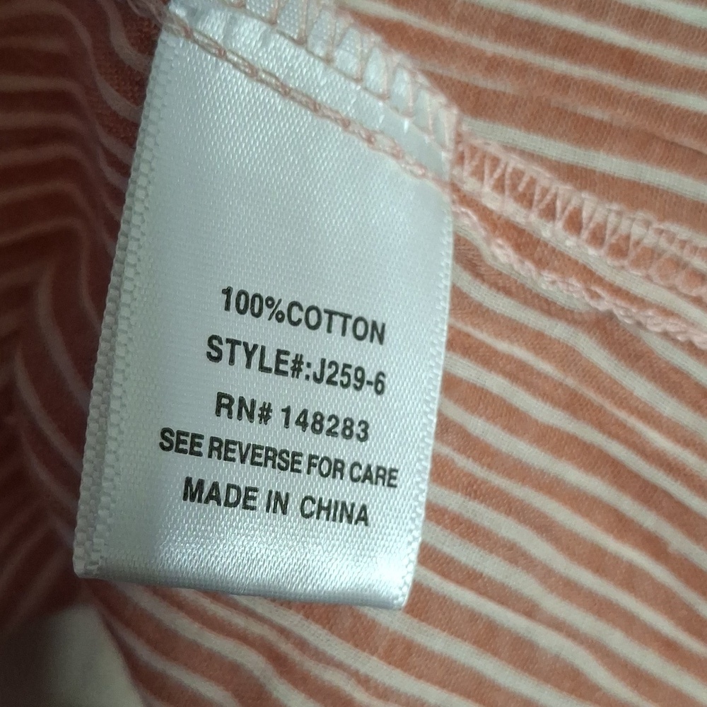 Trendy Coral Striped Women's OverLay Jacket- W Sz Large - Picture 8 of 8